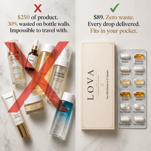 LOVA Skincare Boxes · 7 - in - ONE Capsule Routine · Complete AM & PM Skincare Ritual - skincare capsule - LOVA Skincare
